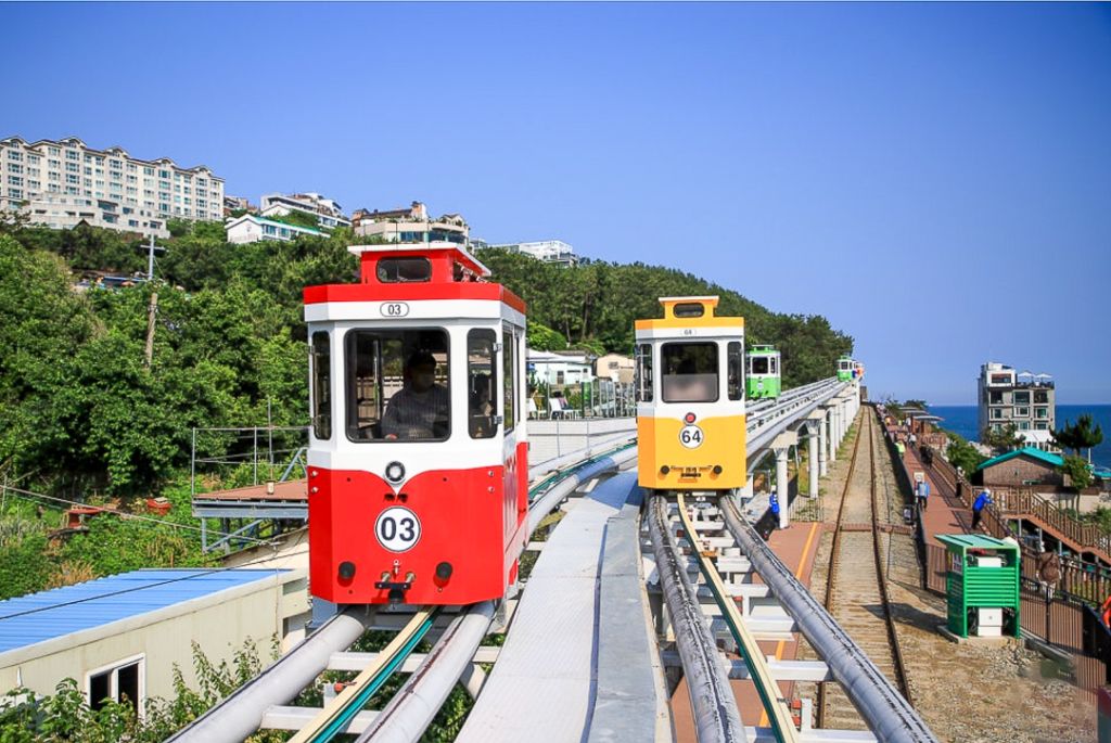 Busan - Blue Line Park Beach Train + Taejongdae + Gamcheon +Huinnyeoul Village Private Tour