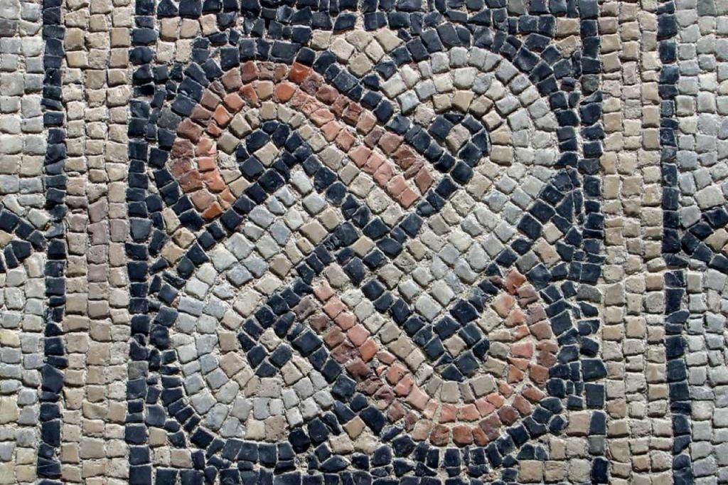 도무스의 바닥에 있는 모자이크