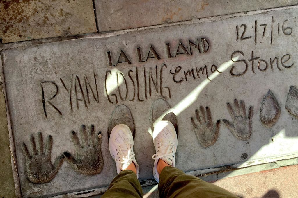 그라우만 중국 극장의 할리우드 발자국 - 라이언 고슬링과 엠마 스톤 (라라랜드)