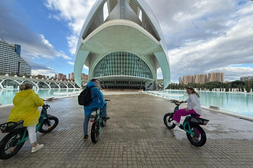 야마하 엔진이 장착된 프리미엄 전기 자전거를 타고 발렌시아를 둘러보세요. 자전거 라이딩을 즐기며 간편하게 페달을 밟으세요.