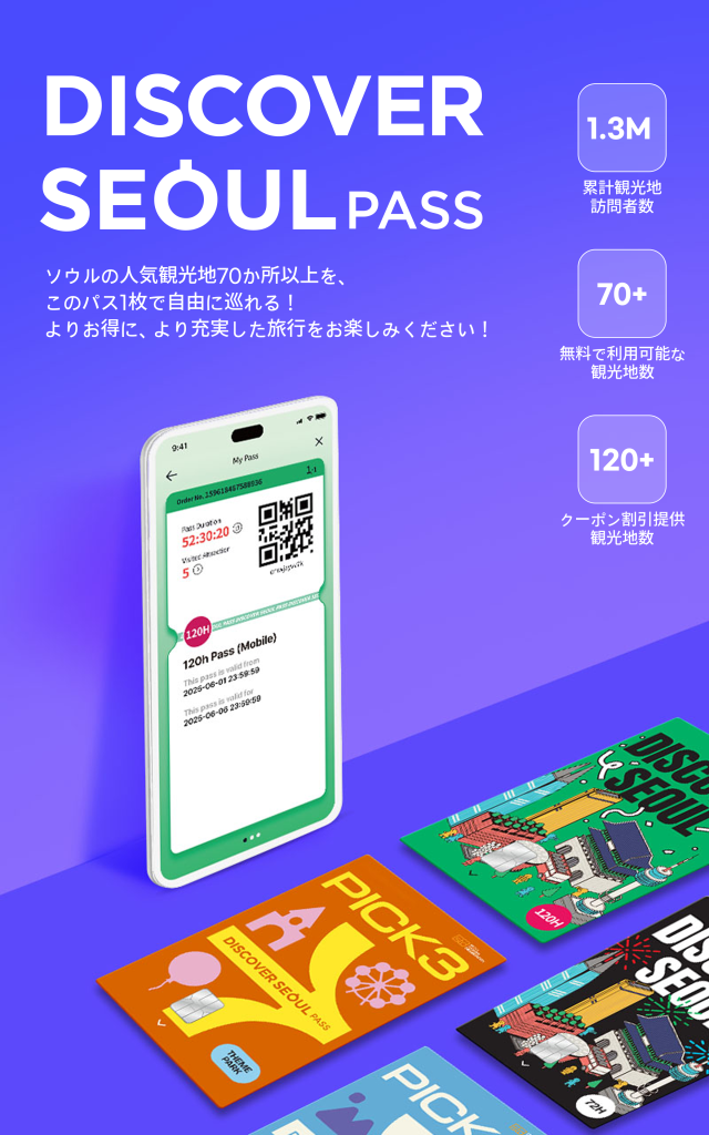 ソウル] 観光パス – Discover Seoul Pass＋5日間 eSIM | NOL World