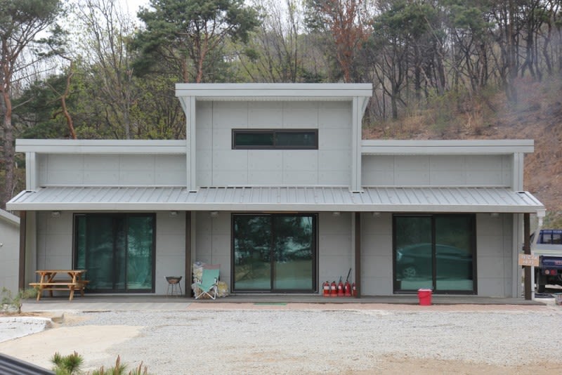 강화도 아침 숲속야영장