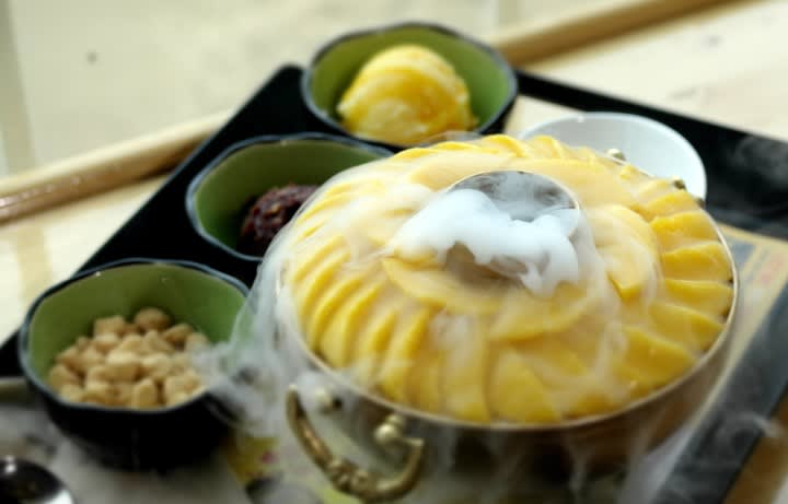 신선로 망고 코코넛 눈꽃 빙수