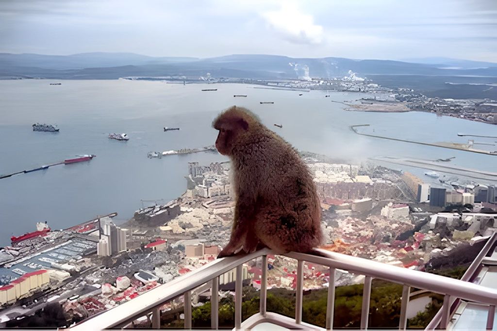 놀랍고 활기찬 현지 야생 동물의 원숭이