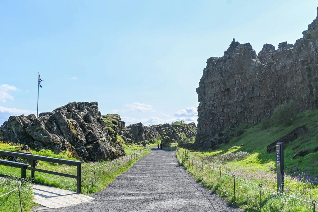 Almannagjá at Thingvellir 국립공원