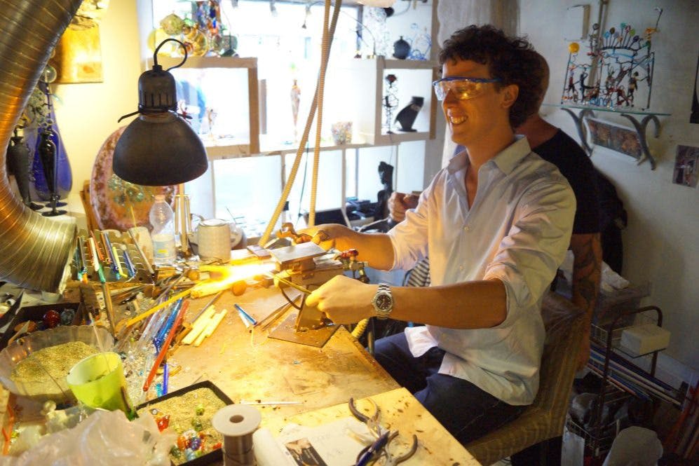 유리 공예 수업