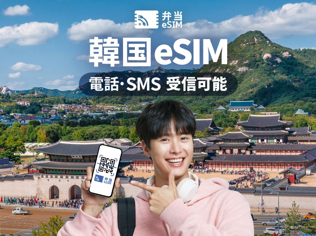 [弁当eSIM] 通話・SMS受信可能/ 韓国データ無制限eSIM