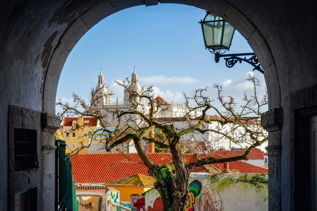 경로를 따라 보이는 전망