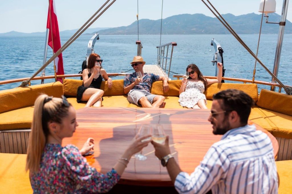 즐거운 시간, 경치를 보며 술 마시기