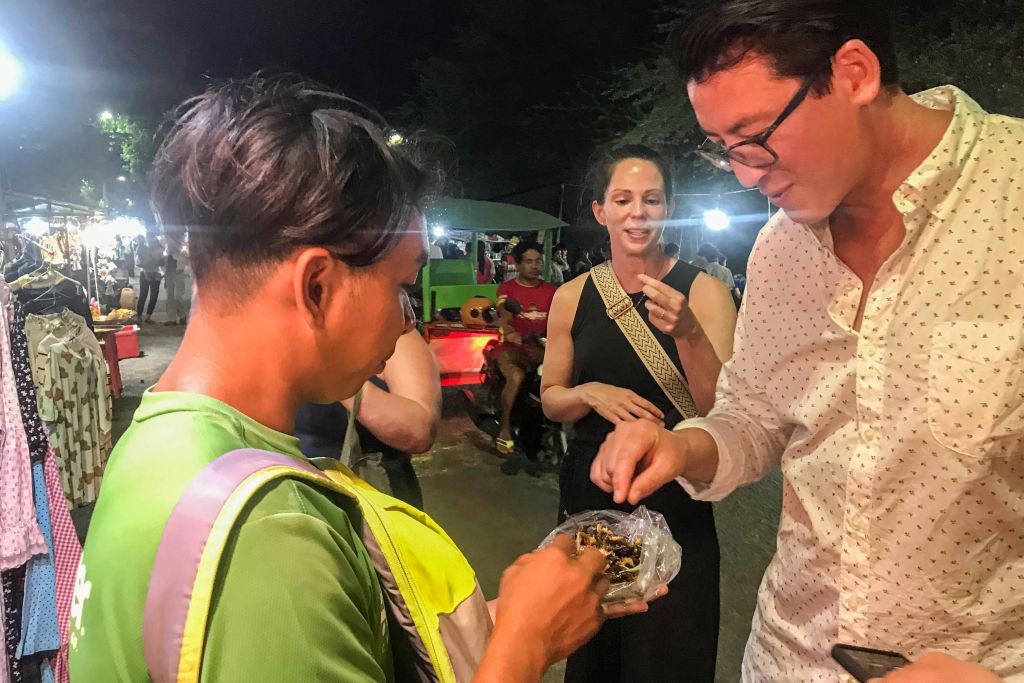 현지 벌레를 테스트하고 현지 야시장을 거닐어보세요.