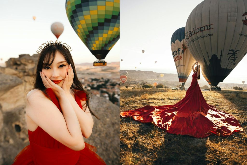 열기구 타고 즐기는 일출 사진 촬영