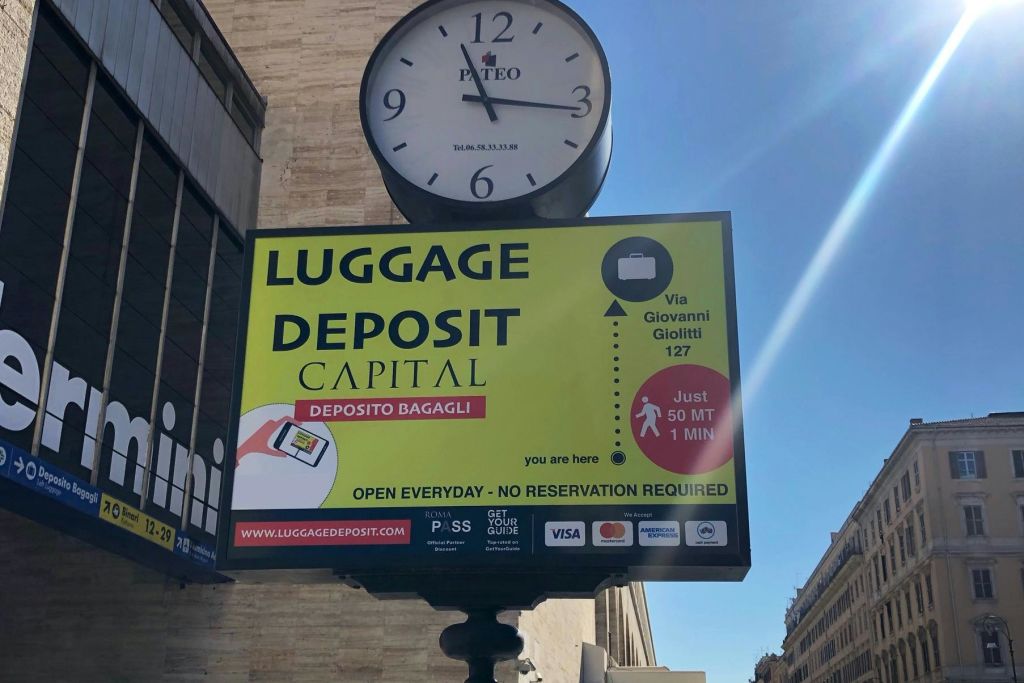 수하물 보증금 표지판