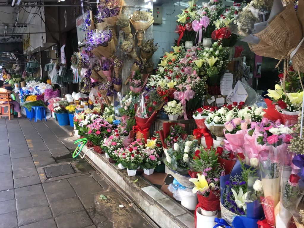 빡크롱 꽃 시장