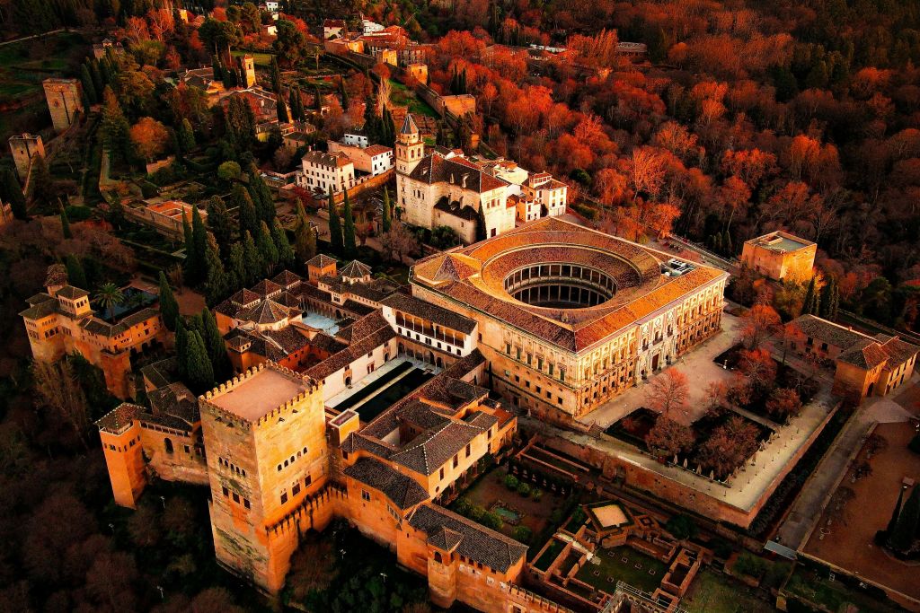 궁전의 공중 전망