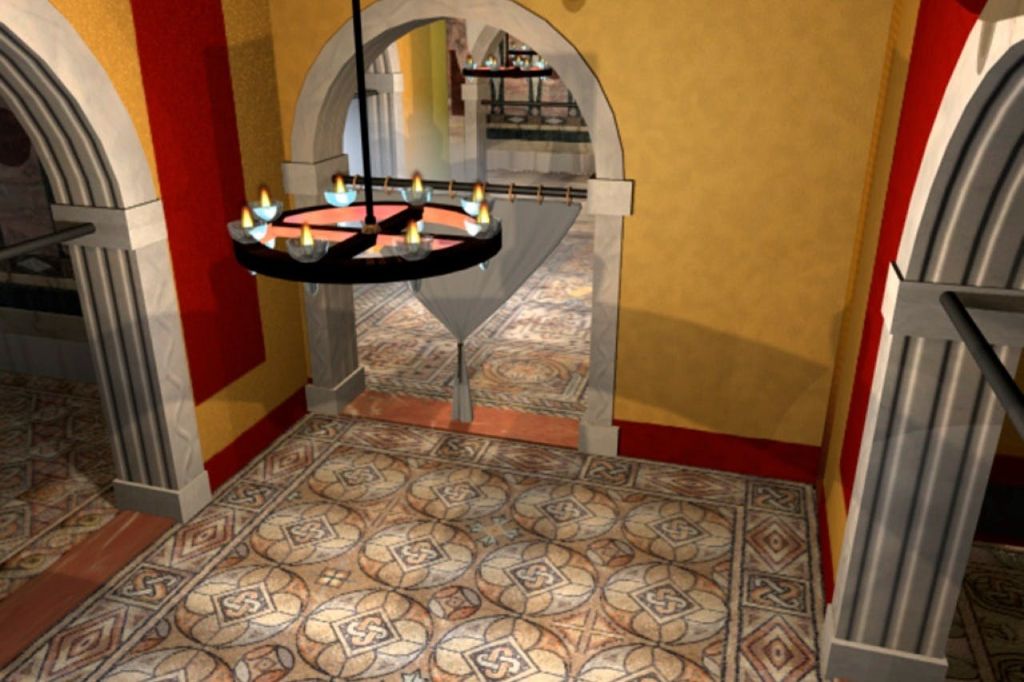 도무스의 바닥에 있는 모자이크