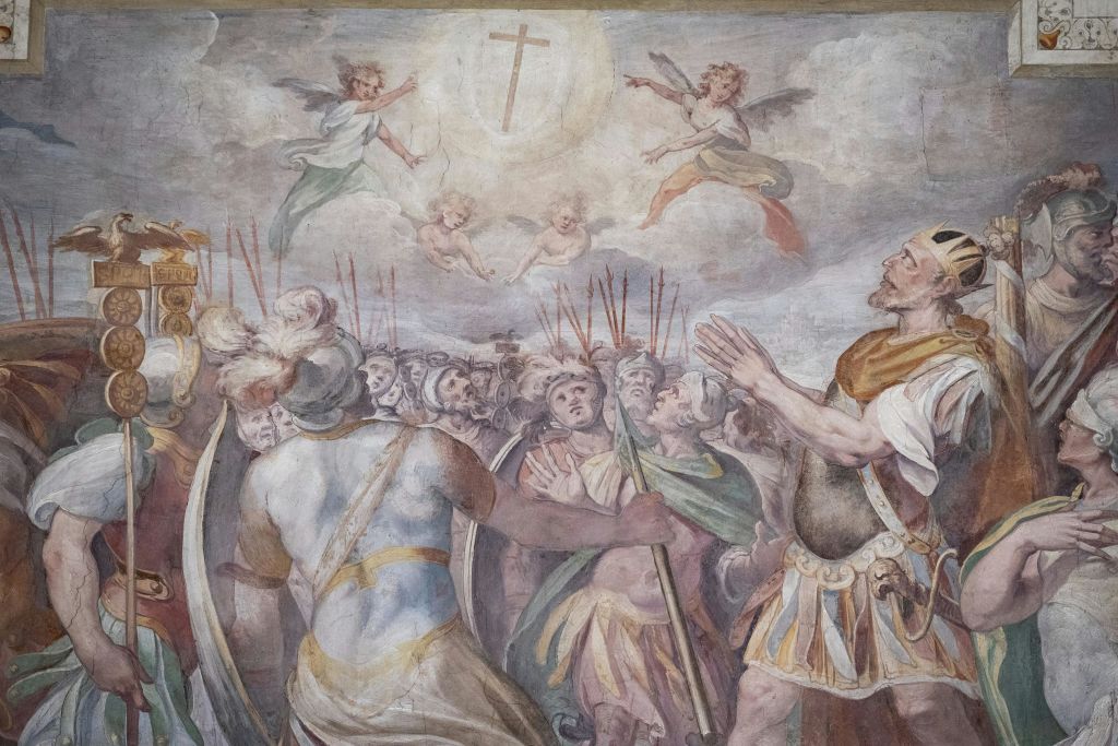 콘스탄티누스의 방 - 프레스코화 디테일