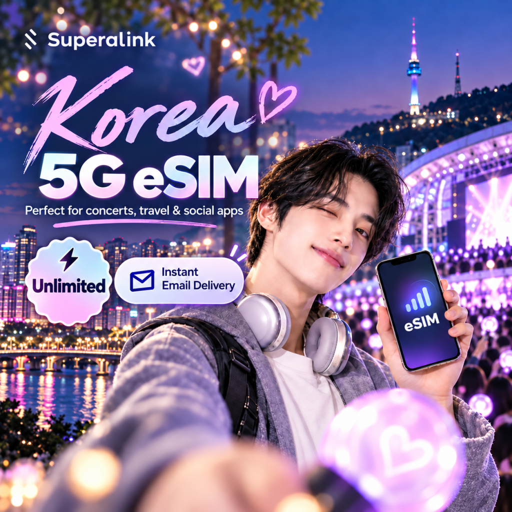 [eSIM] KOREA 5G (Supports ChatGPT & Social Apps) [EMAIL DELIVERY] [Internet Data Plan for Korea]