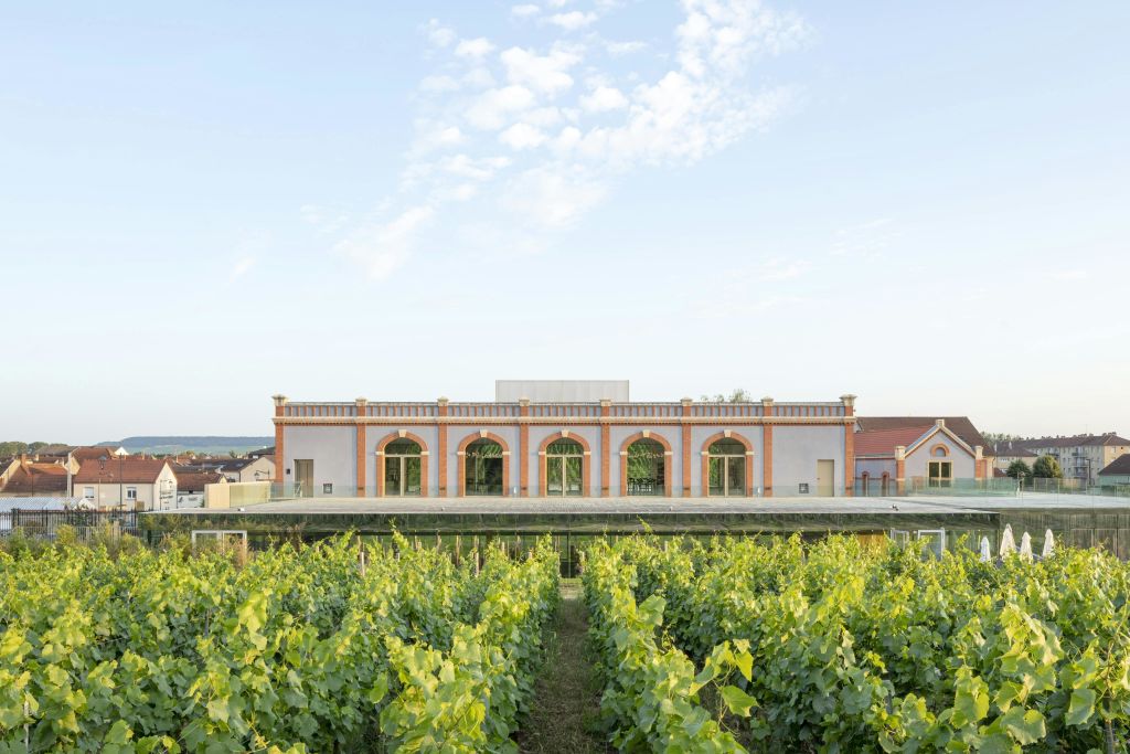 샴페인 포도원 한가운데 자리한 유서 깊은 건물