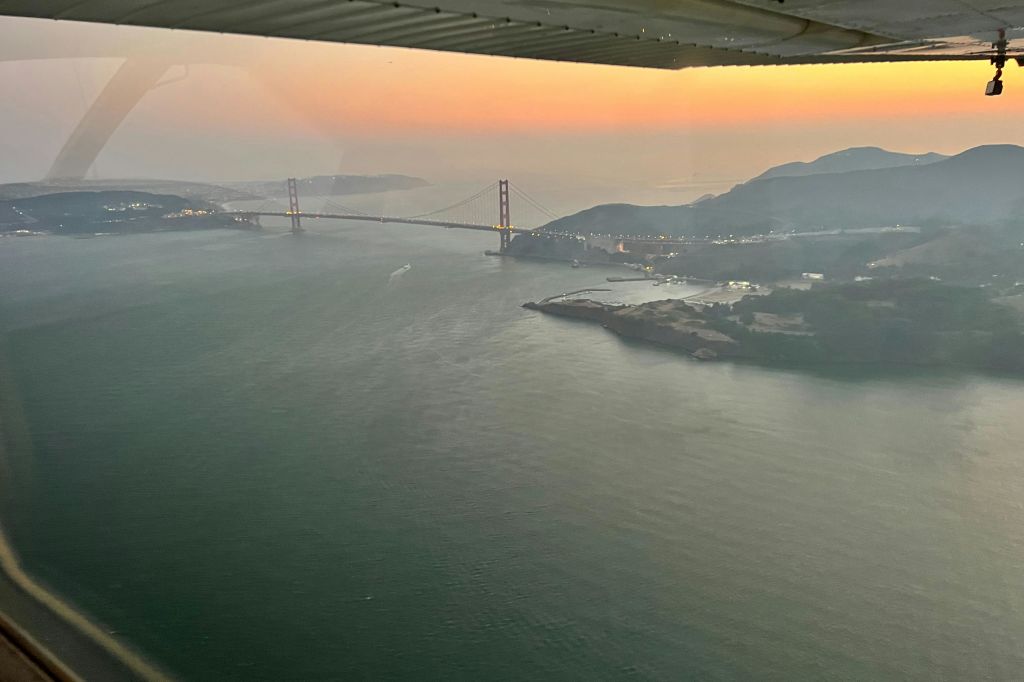 Sunset of Golden Gate Bridge with GoPro