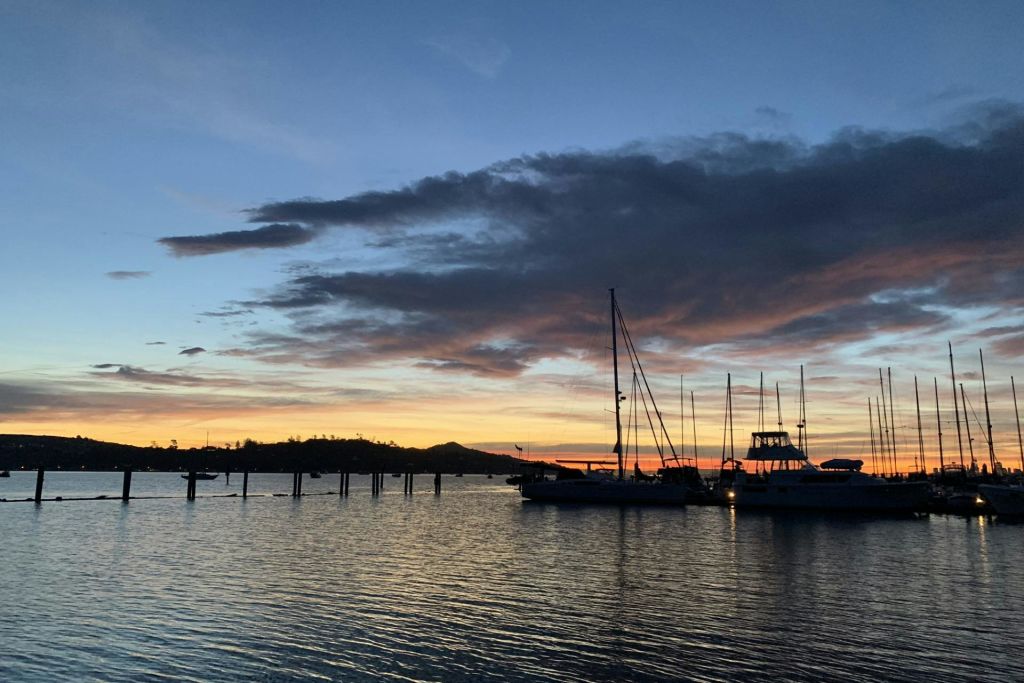 소살리토의 아름다운 석양