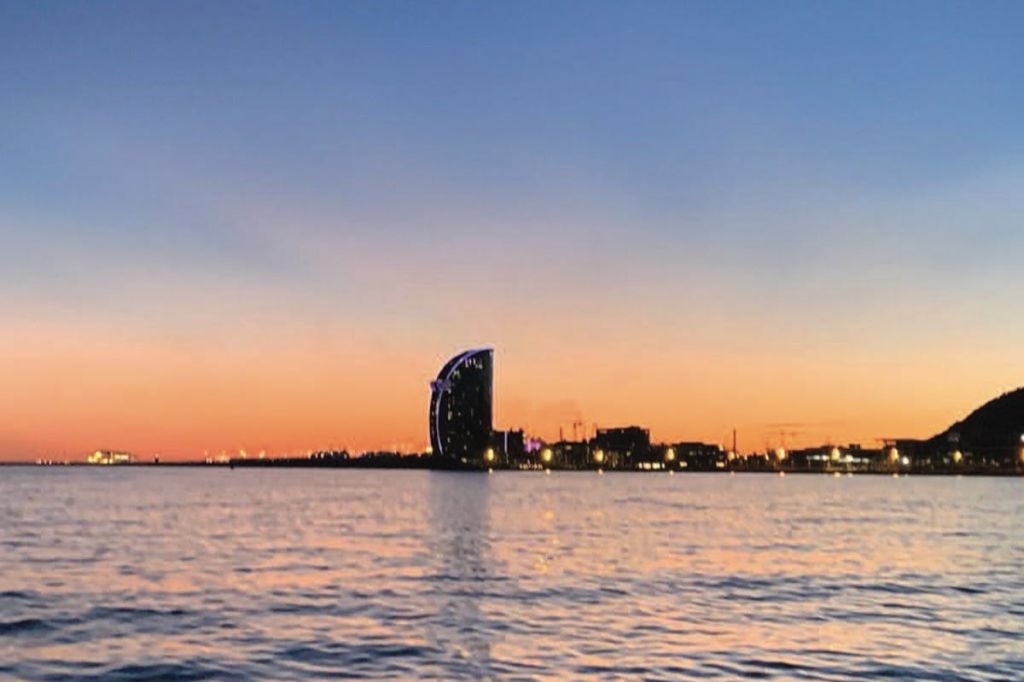 바르셀로나의 석양