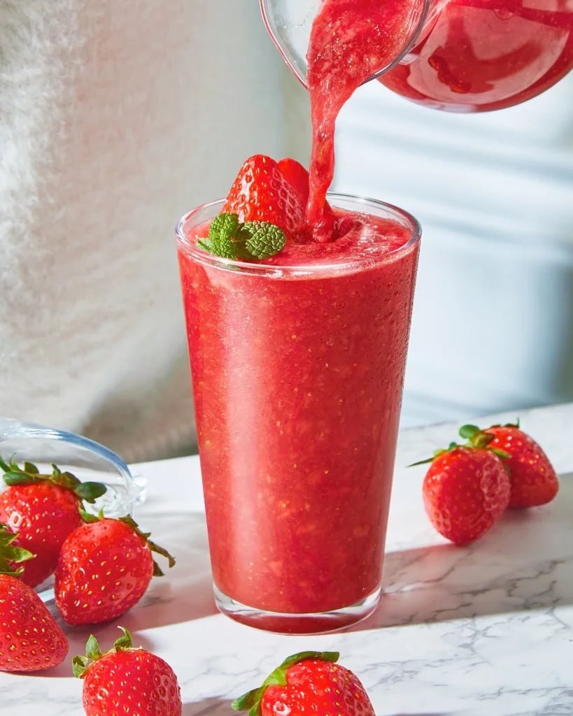 Strawberry Juice Less Sugar