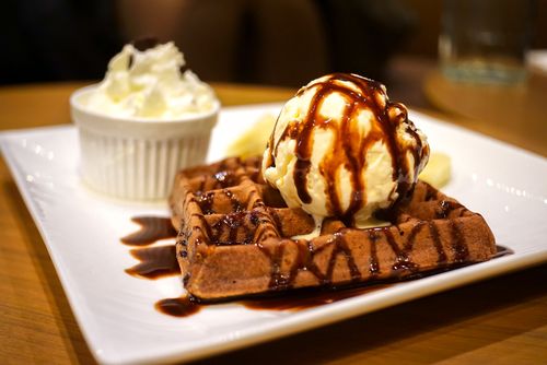 生クリームダブルジェラートワッフル