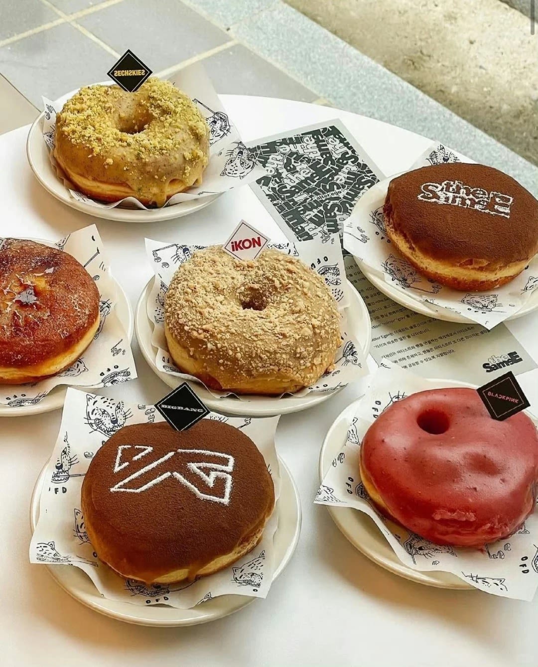 Donuts with YG artist name toppers