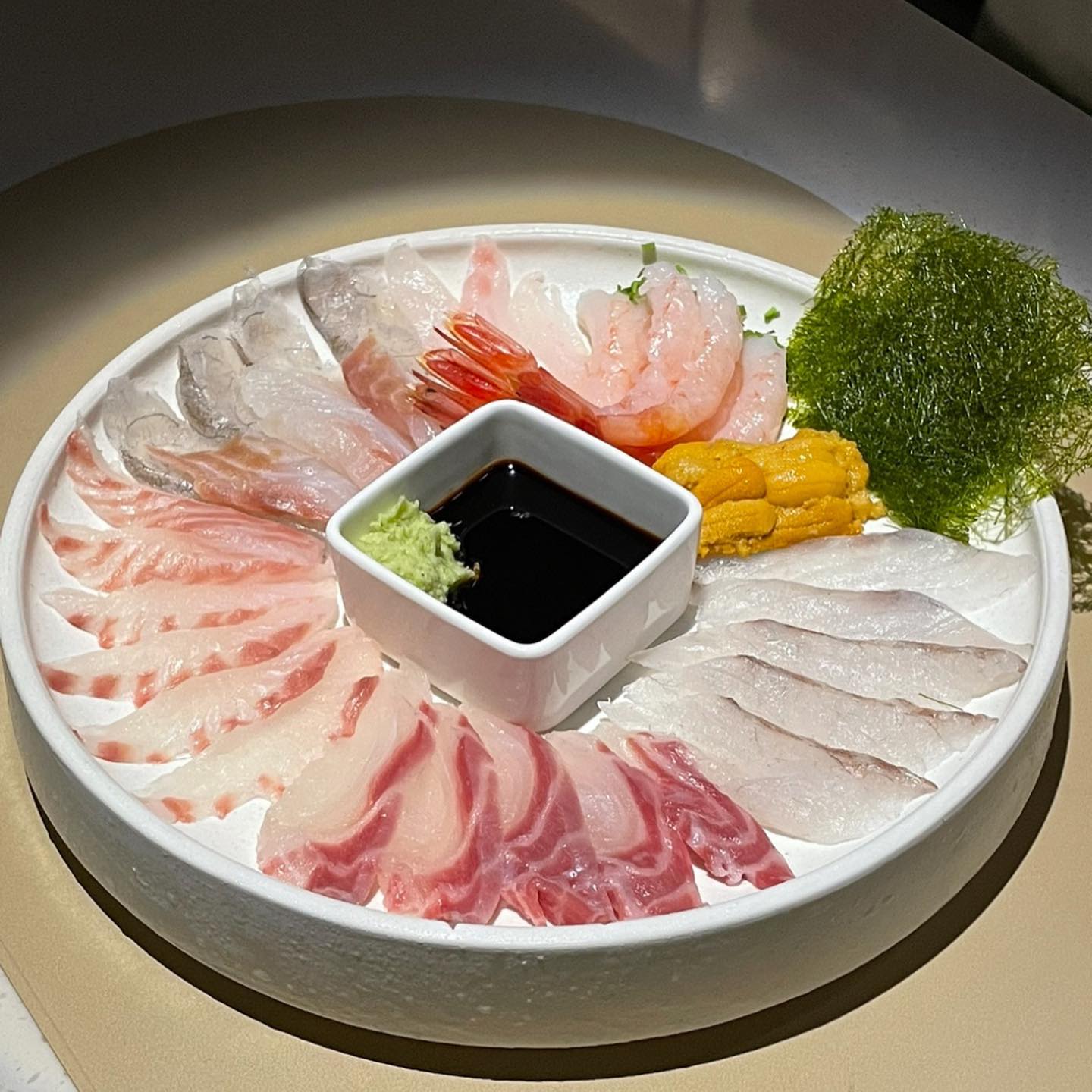 Seafood sashimi plate