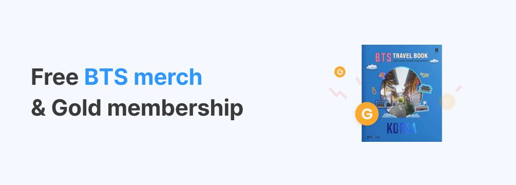 Free BTS merch & Gold membership