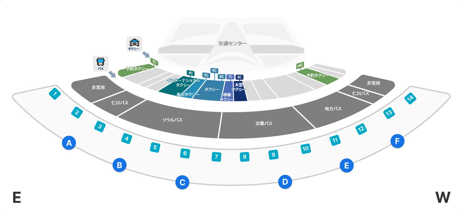 第1ターミナル タクシー利用位置