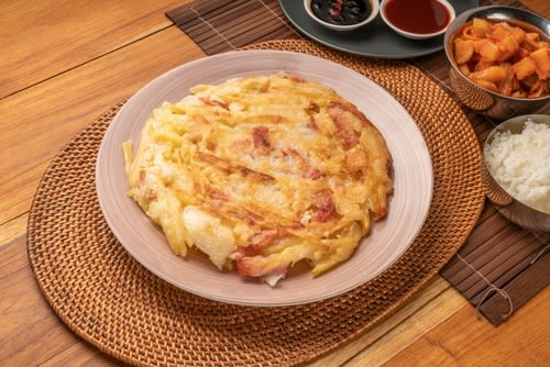 Bacon potato Jeon (Korean pancake)