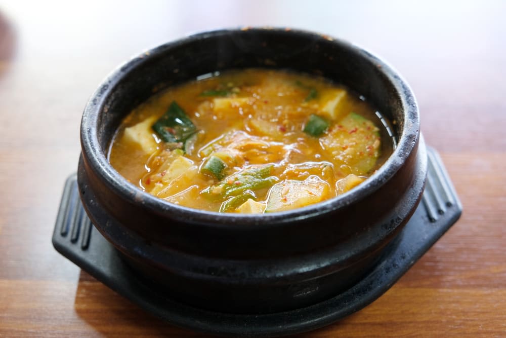 Doenjang-jjigae (soybean stew)