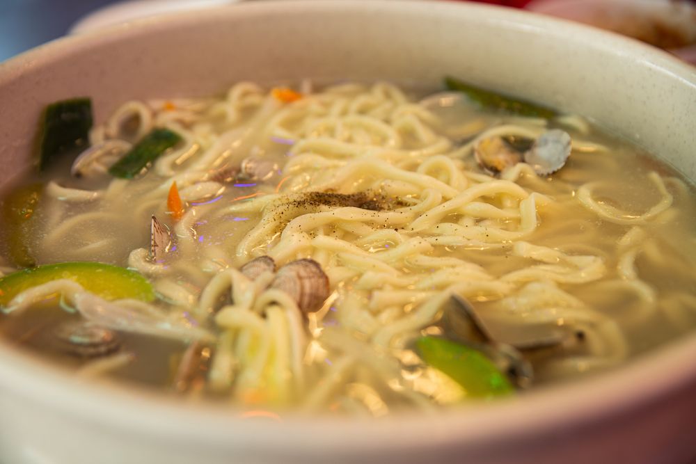 Seafood Kalguksu (knife-cut noodle soup)