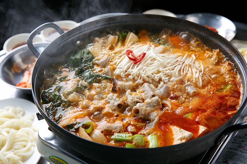 Gopchang Jeongol (small intestine hot pot)