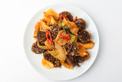 Sundae Bokkeum (stir-fried blood sausage)