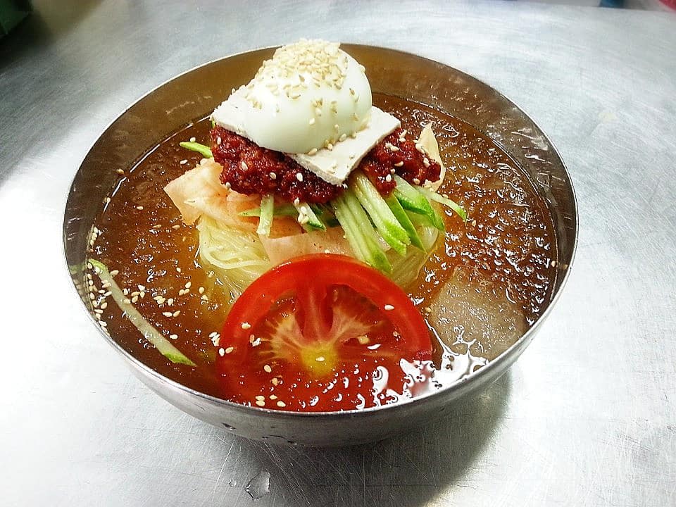 Mul-millmyeon (buckwheat noodles in a cold broth)