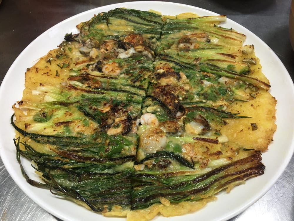 Pajeon (green onion pancakes)