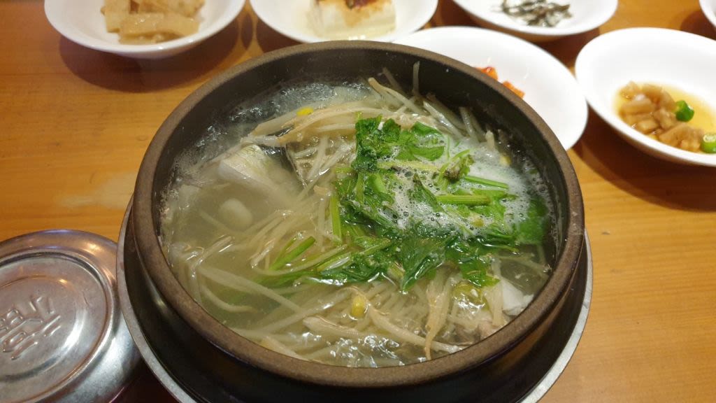 Milbokguk (green toadfish soup)