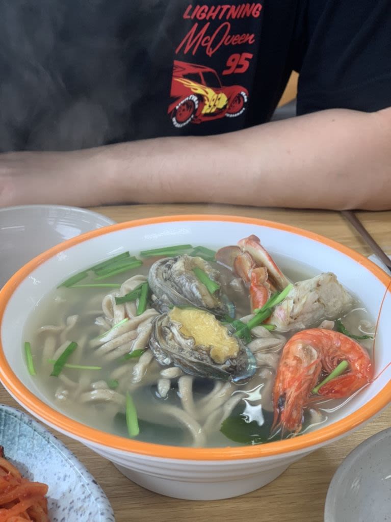 Seafood Kalguksu (knife-cut noodle soup)