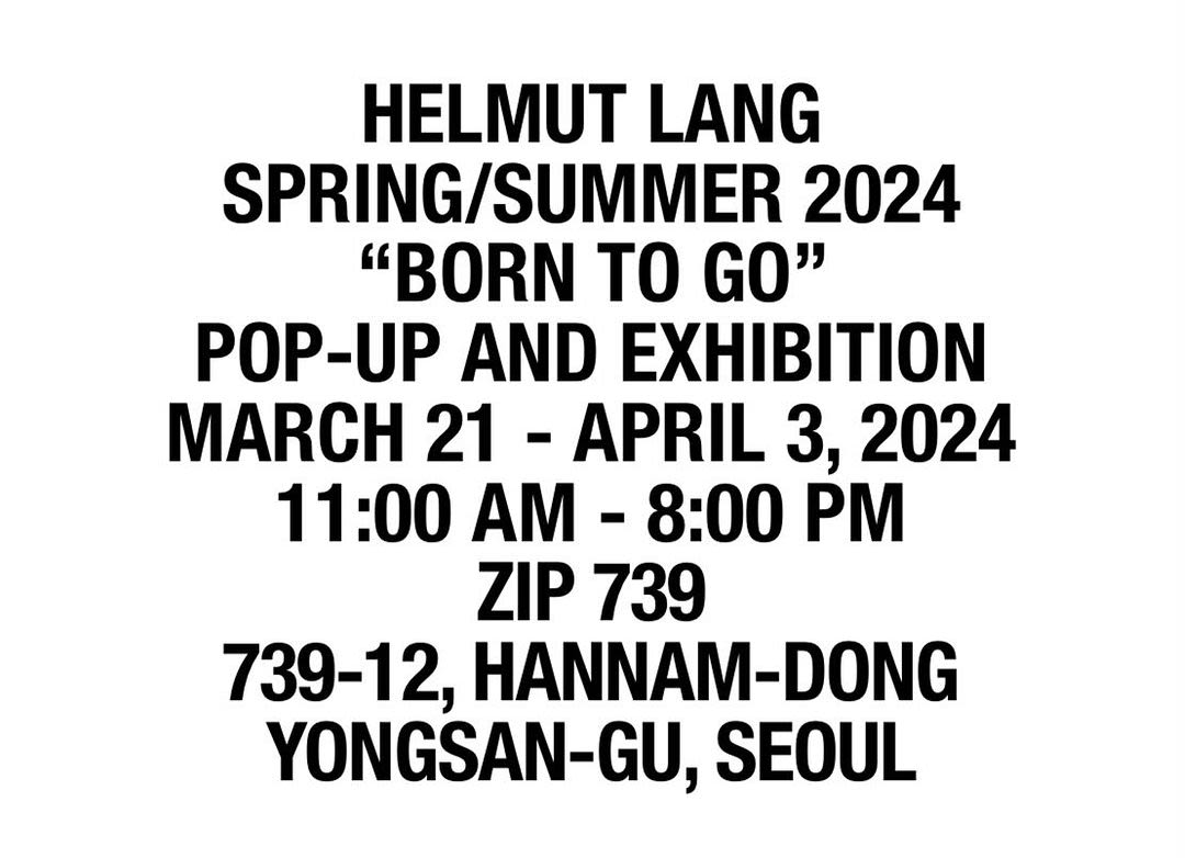 HELMUT LANG POP-UP