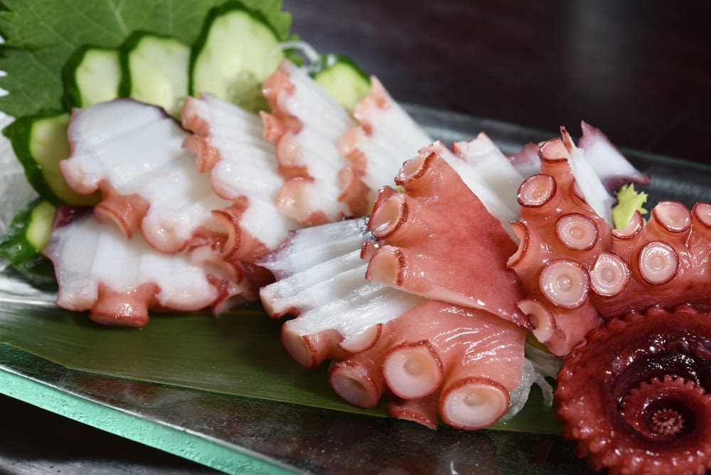 タコの茹で刺身