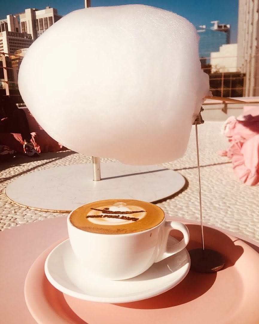 Cotton candy coffee