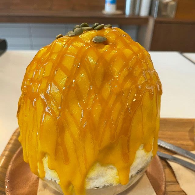 かぼちゃカラメルかき氷