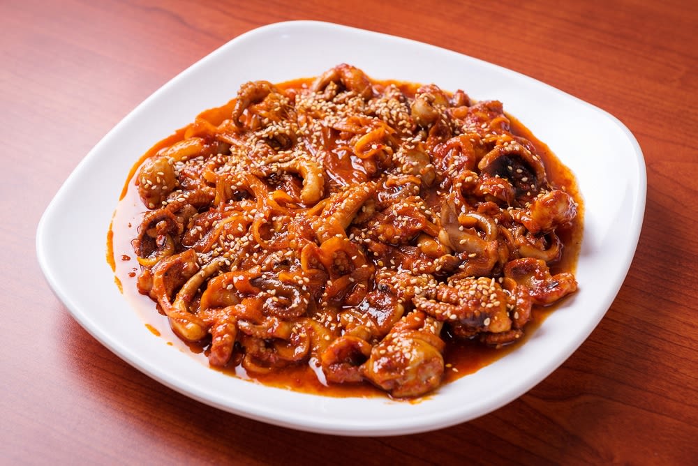 Spicy Nakji-bokkeum (stir-fried octopus)