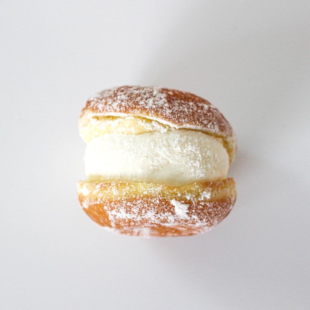 Milk Whipped Cream Donut