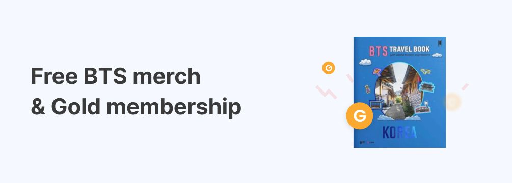 Free BTS merch & Gold membership