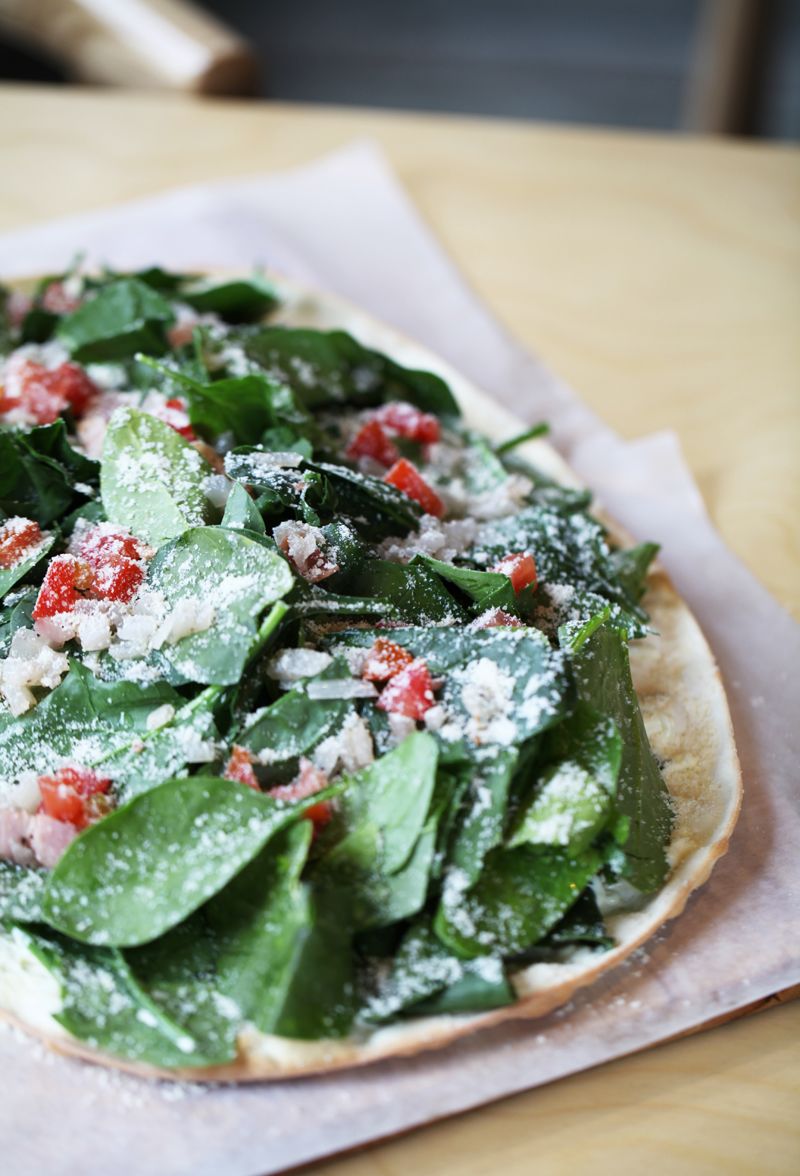 Spinach flatbread