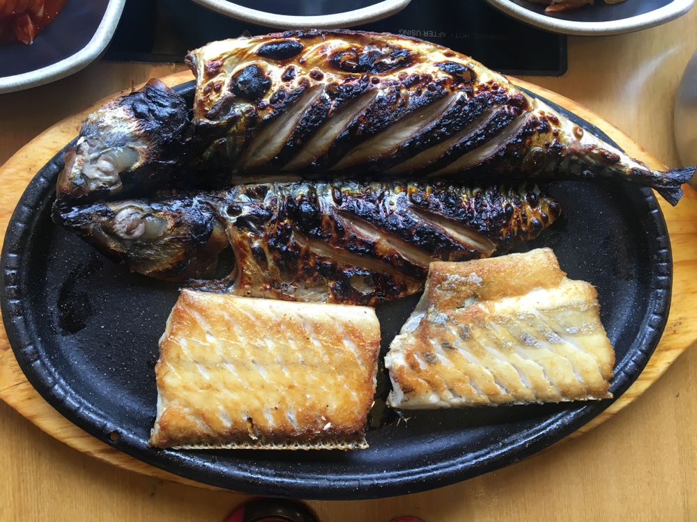 Assorted grilled fish