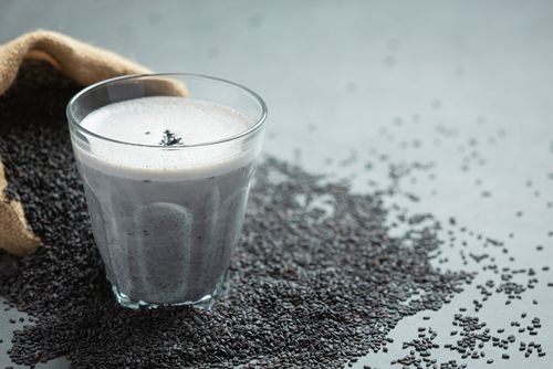 Black sesame latte